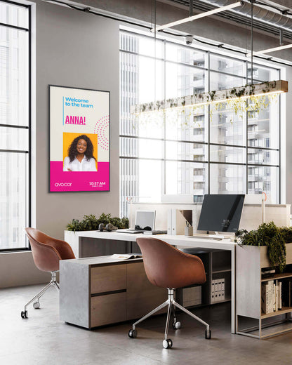 Avocor AVB-7510 75-inch 4K commercial display for always-on environments - in use