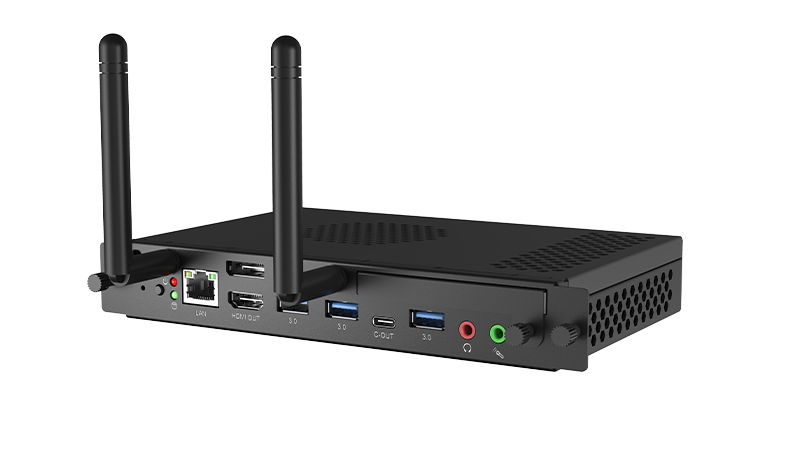 Avocor AVC-OPSi5-G13 OPS slot-in PC with 13th Gen Intel Core i5 and Windows 11 Pro - angled view