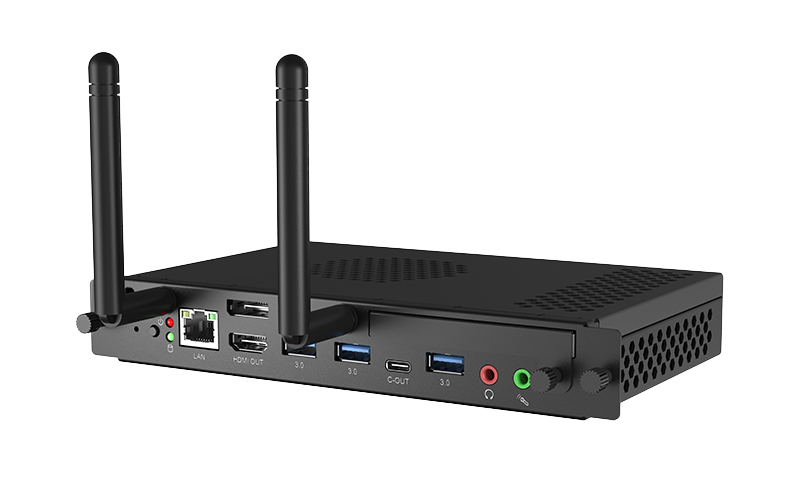 Avocor AVC-OPSi7-G12 OPS slot-in PC with 12th Gen Intel Core i7 and Windows 11 Pro - angled view