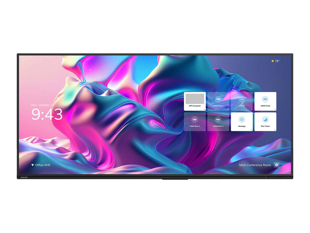 Avocor AVE-9200 92-inch 21:9 5K ultra-wide interactive display - front view
