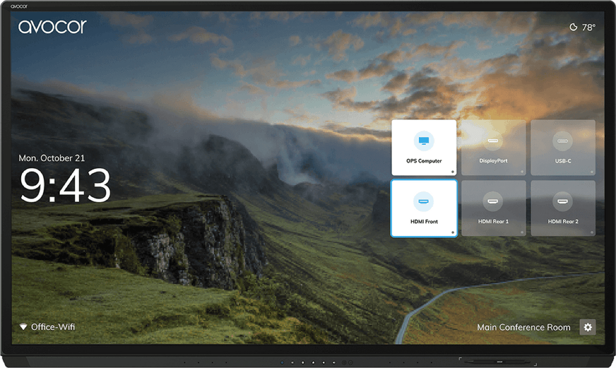 Avocor AVG-8560 85-inch 4K interactive display with InGlass touch - front view