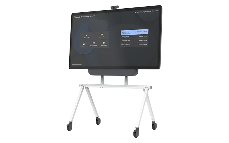 Avocor AVM-STND-65-TAA mobile stand for the Google Meet Series One Board 65 - front view