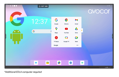 Avocor AVS-6510E 65-inch 4K Google EDLA interactive display for education - view 4