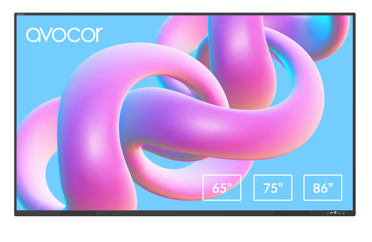 Avocor AVS-7510E 75-inch 4K Google EDLA interactive display for education - front view
