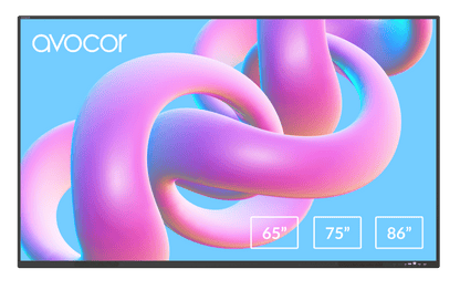 Avocor AVS-8610E 86-inch 4K Google EDLA interactive display for education - front view