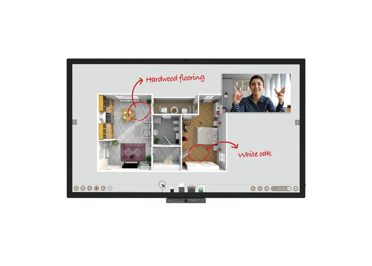 BenQ CP6501K: 65 Inch 4K UHD Interactive Flat Panel (DuoBoard) - front view