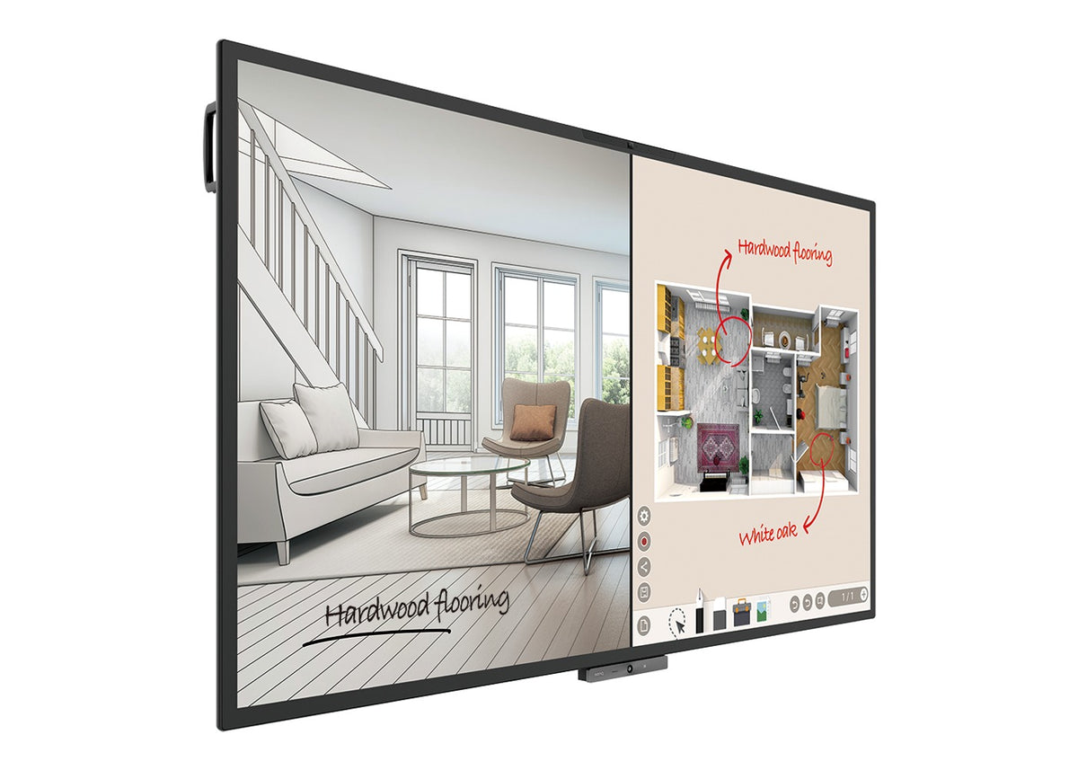 BenQ CP8601K: 86 Inch 4K UHD Interactive Flat Panel (DuoBoard) - angled view (2 of 2)