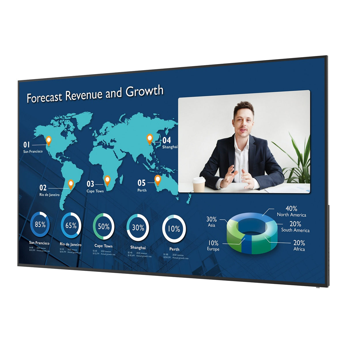 BenQ CS6501: 65 Inch 4K Corporate Smart Signage Display - angled view (1 of 2)