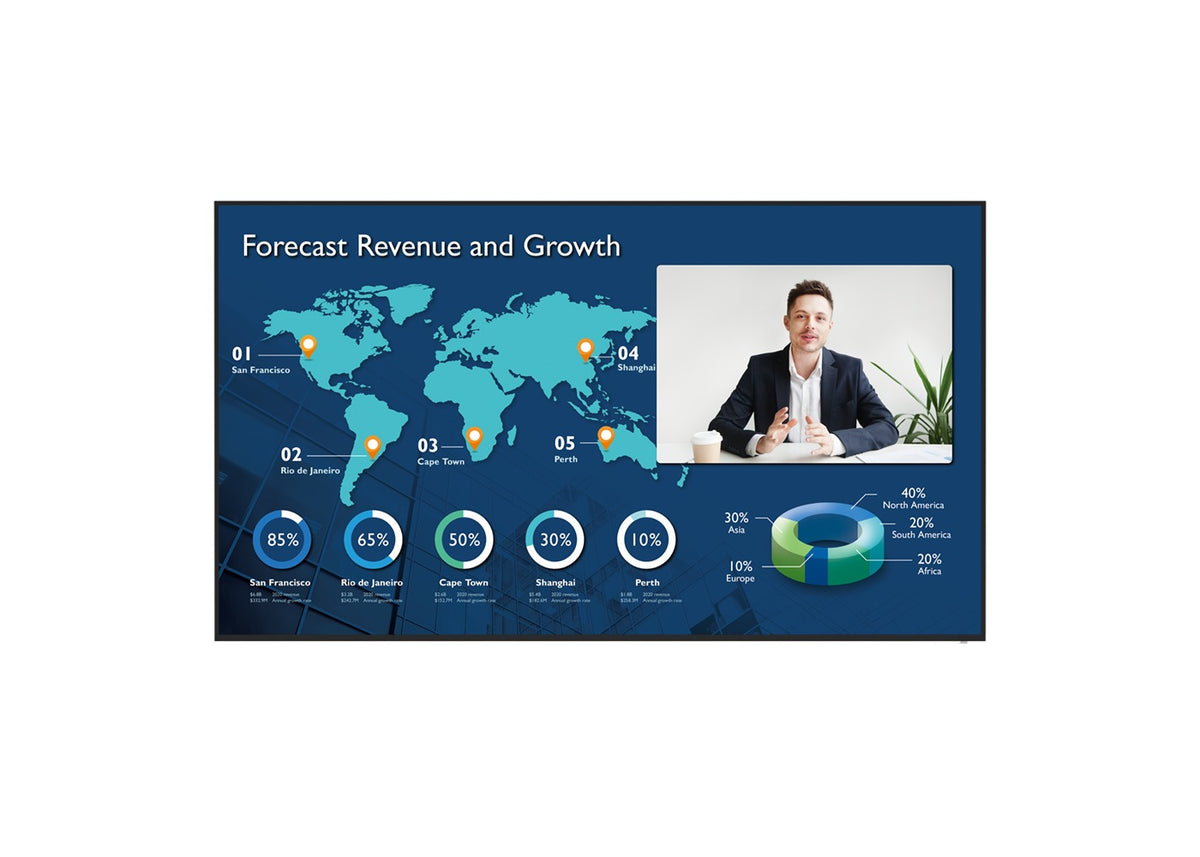 BenQ CS6501: 65 Inch 4K Corporate Smart Signage Display - angled view (2 of 2)