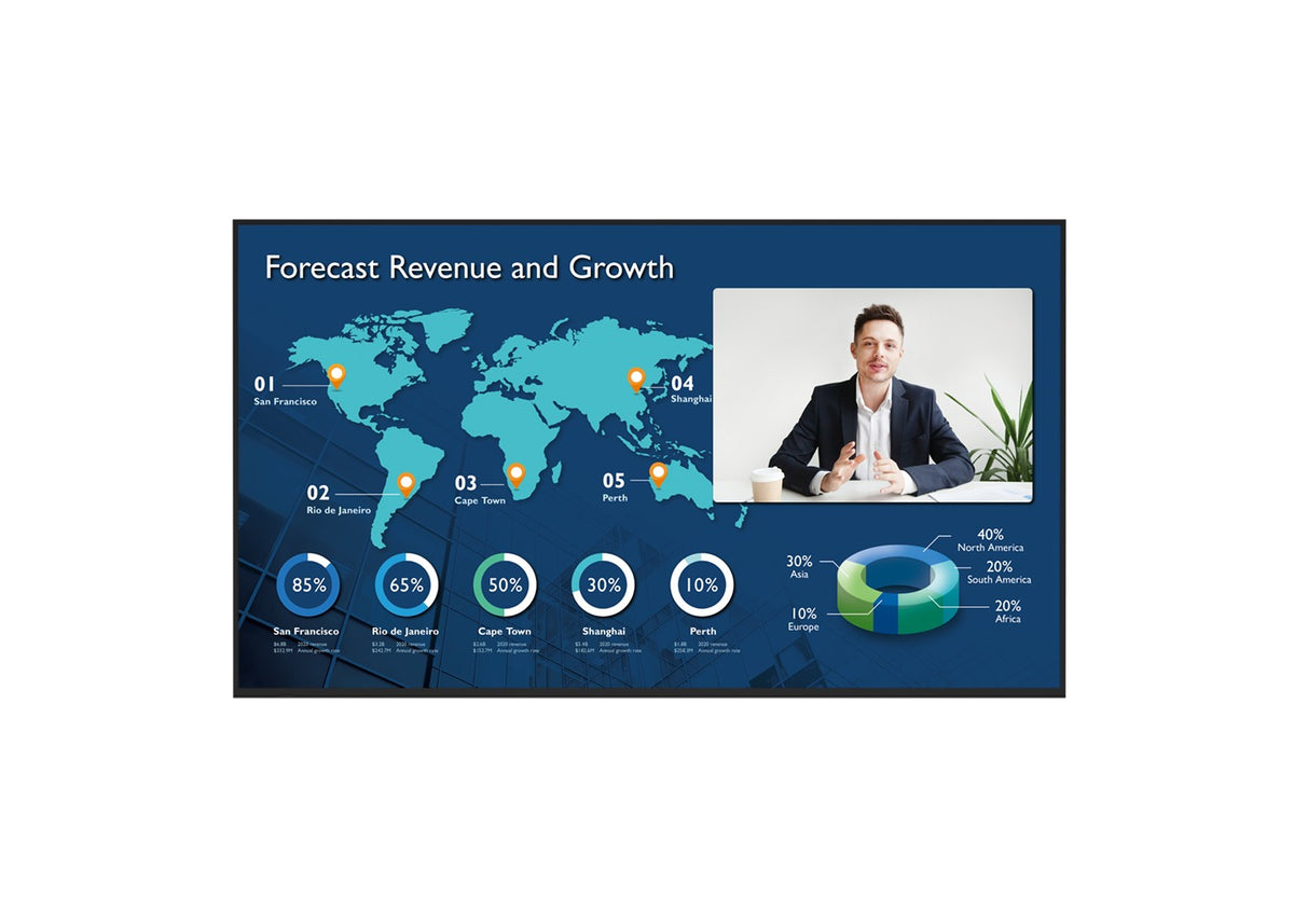 BenQ CS8601: 86 Inch 4K Corporate Smart Signage Display - angled view