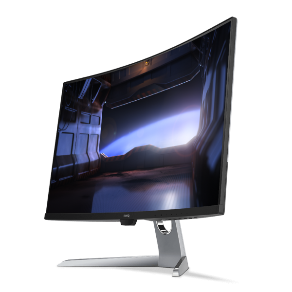 BenQ EX3203R: 31.5 Inch 2K QHD 144 Hz Curved HDR Gaming Monitor - angled view (1 of 3)