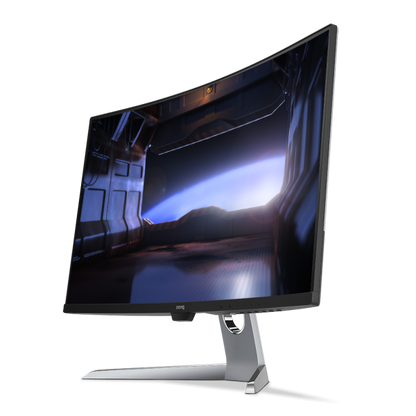 BenQ EX3203R: 31.5 Inch 2K QHD 144 Hz Curved HDR Gaming Monitor - angled view (1 of 3)