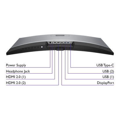 BenQ EX3203R: 31.5 Inch 2K QHD 144 Hz Curved HDR Gaming Monitor - close-up detail