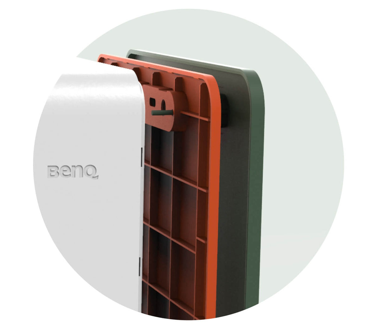 BenQ GS50: 500 Lumens Full HD Smart Portable Projector - close-up detail