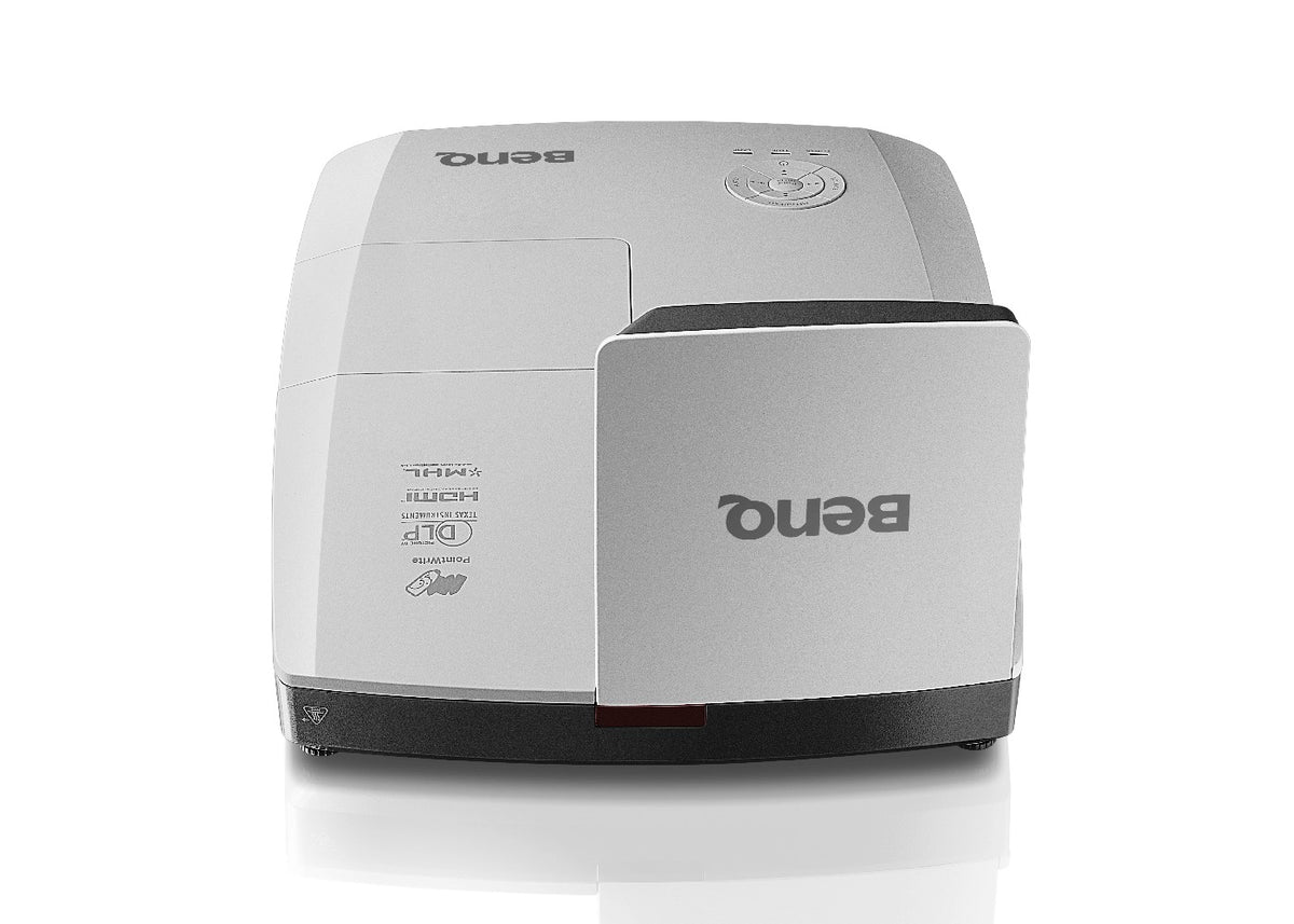 BenQ MW855UST+: 3,500 Lumens WXGA Ultra Short Throw Interactive Projector - angled view (1 of 5)