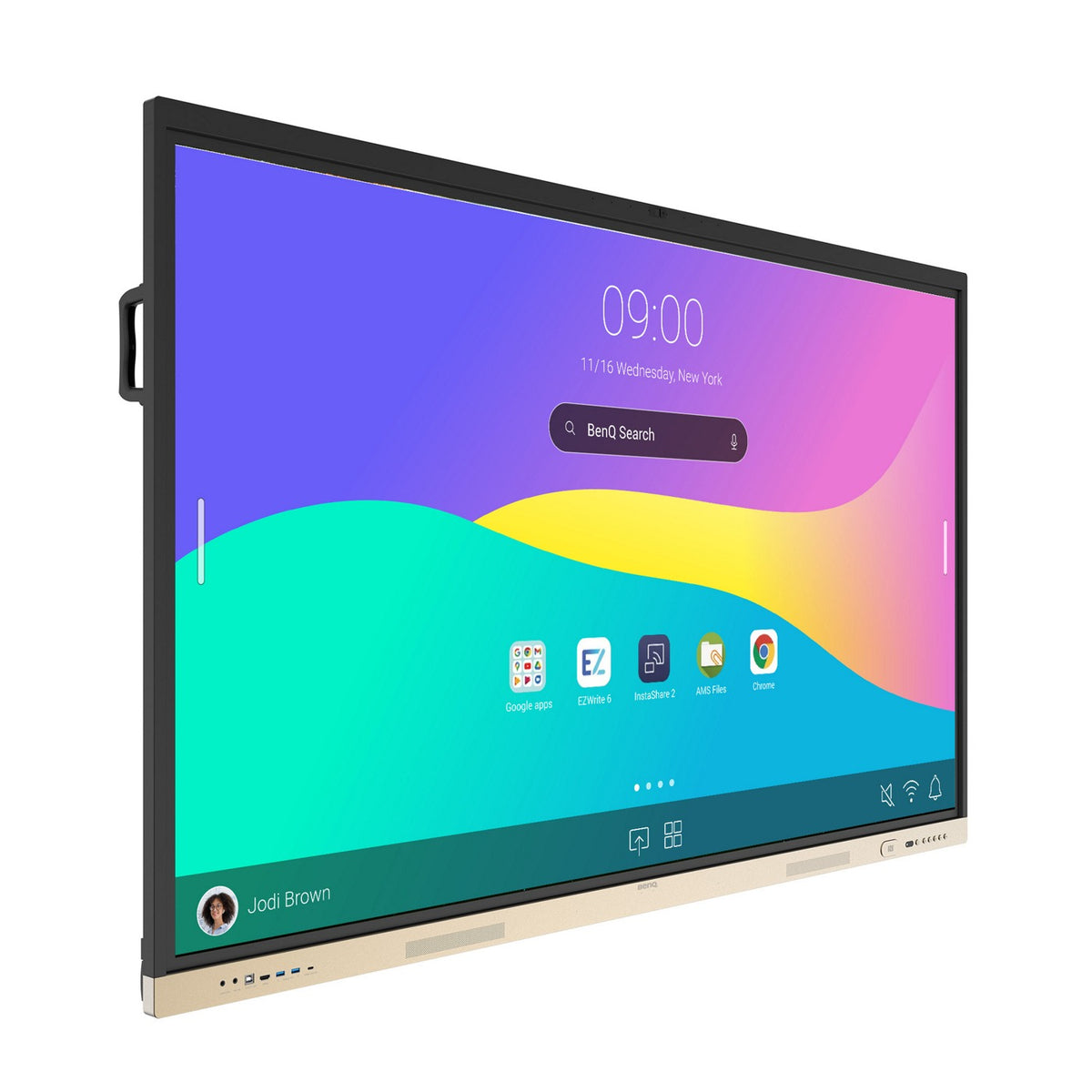 BenQ RE8604FV: 86 Inch 4K UHD Interactive Flat Panel (Board Essential) - angled view (2 of 2)