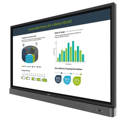 BenQ RP653K: 65 Inch 4K UHD Interactive Flat Panel (Board Pro) - angled view (1 of 2)