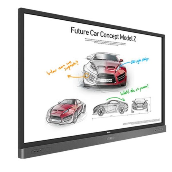 BenQ RP750K: 75 Inch 4K UHD Interactive Flat Panel (Board Pro) - angled view