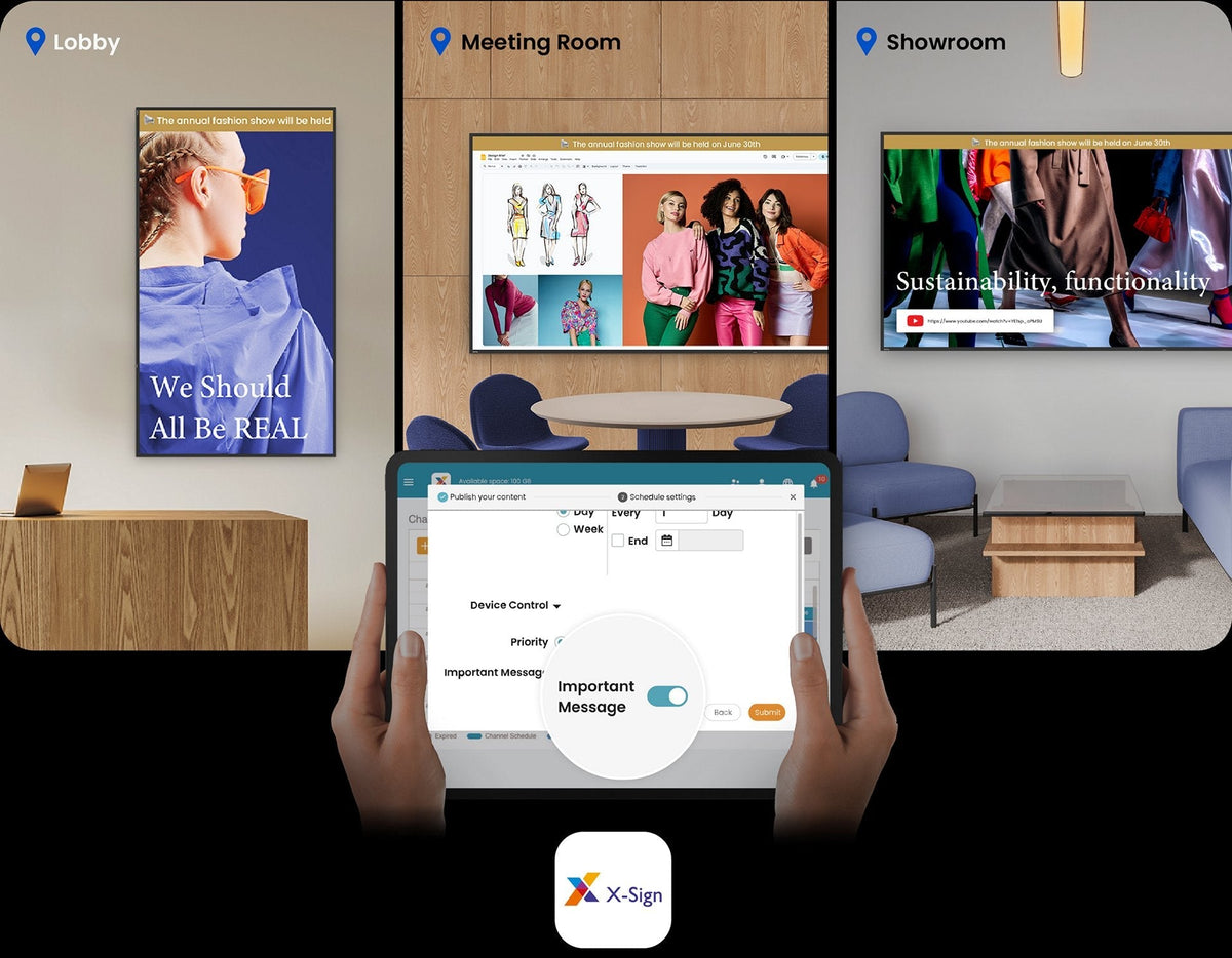 BenQ SL5504: 55 Inch 4K Pantone Validated Smart Signage Display - in-use view