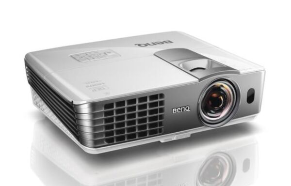 BenQ W1080ST+: 2,200 Lumens Full HD Short Throw Projector - angled view (1 of 2)