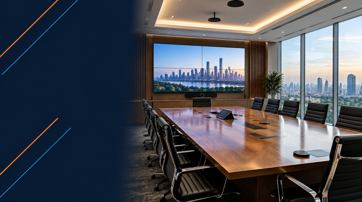Boardroom AV Solutions in India hero banner — Boardroom AV for Corporate AV's professional AV integration services across India