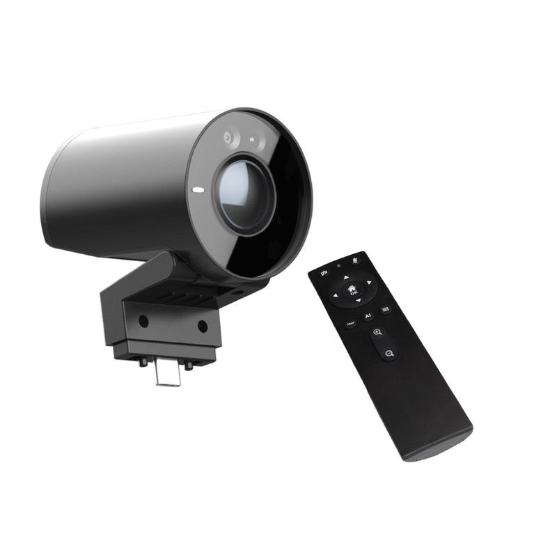 AI conferencing camera with remote control for meeting rooms, supplied by Corporate AV in India