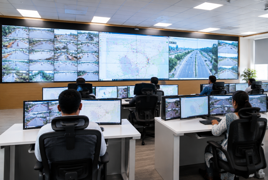 Range of control room configurations in India for network, security, and mission-critical operations