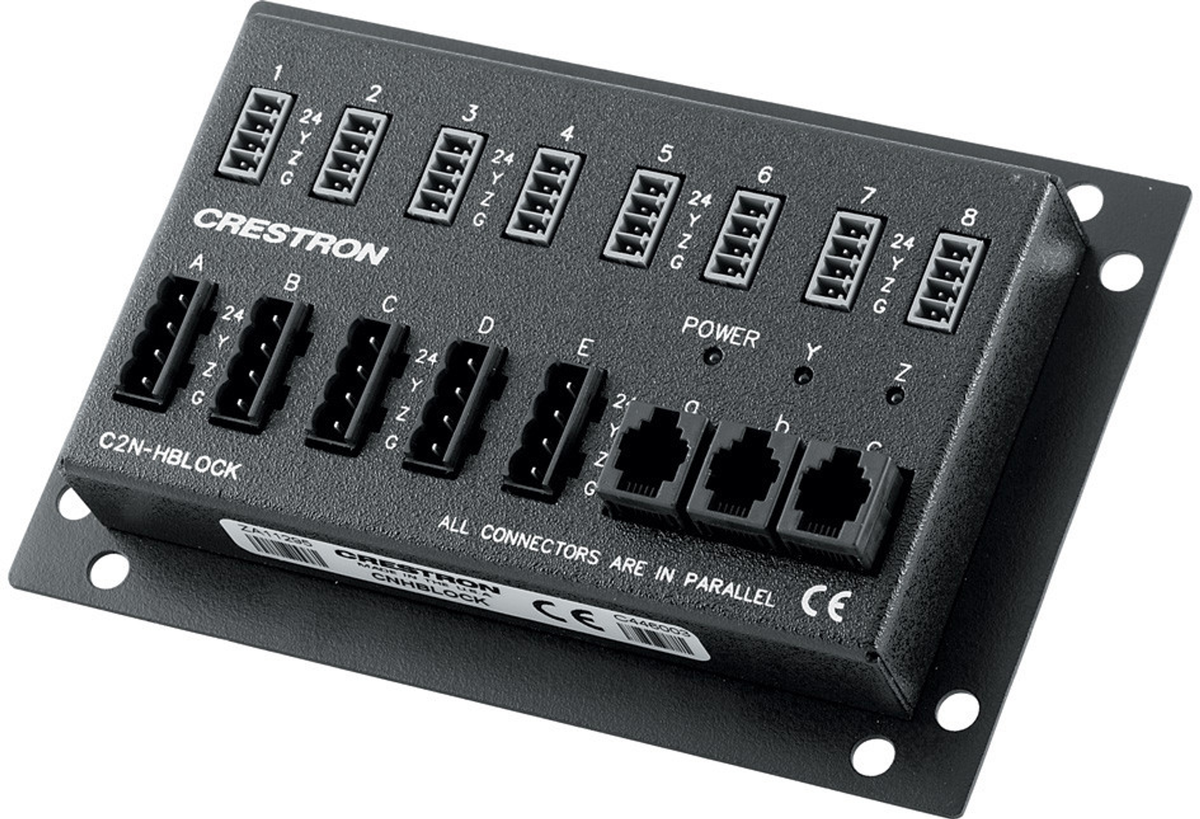 Crestron C2N-HBLOCK multi-type Cresnet distribution block with 16 ports
