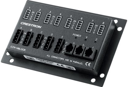 Crestron C2N-HBLOCK multi-type Cresnet distribution block with 16 ports