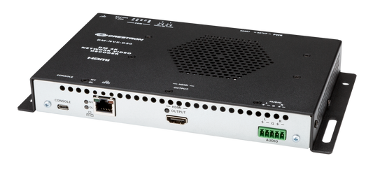 Crestron DM-NVX-D30 network AV decoder, front left angled view