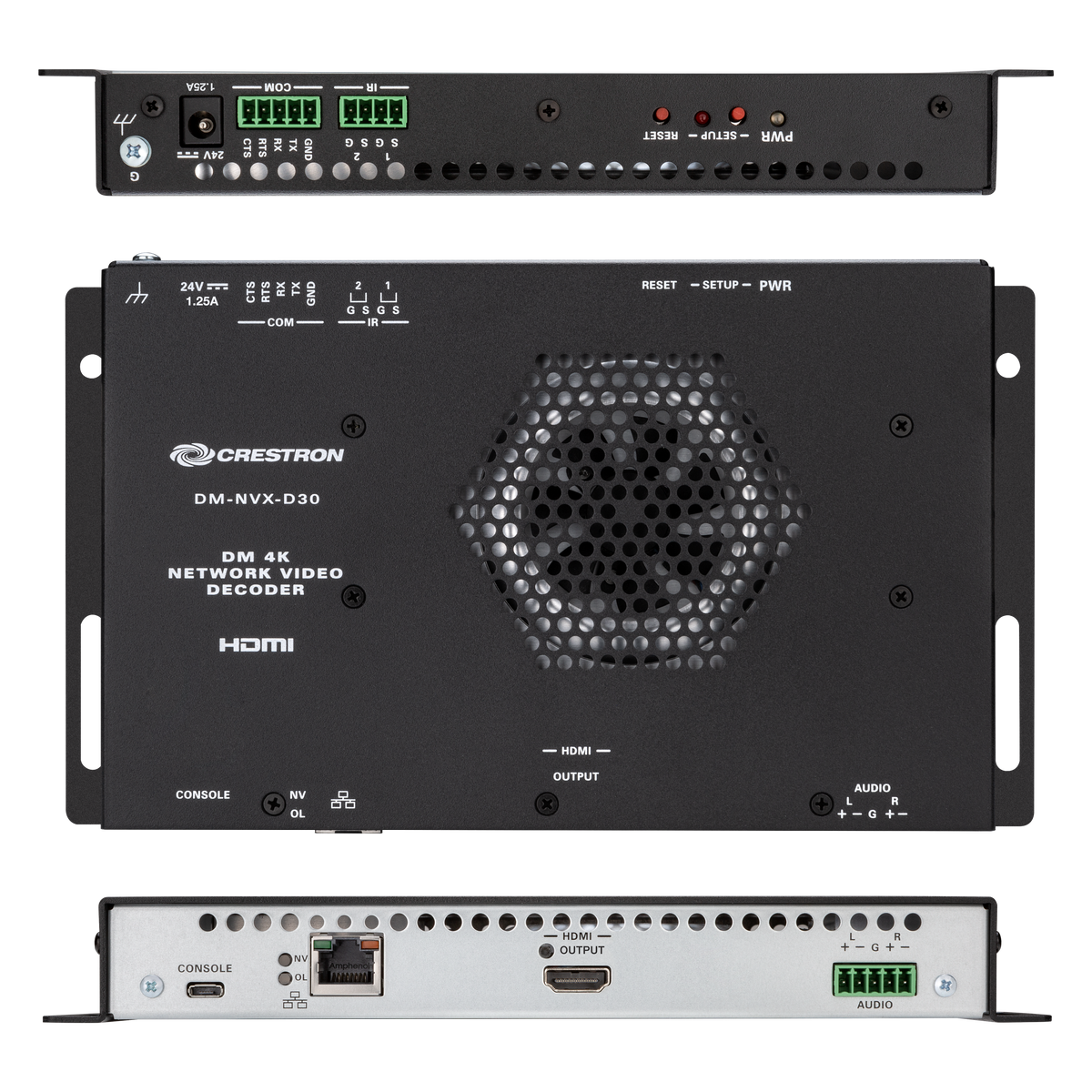 Crestron DM-NVX-D30 front and rear panels together