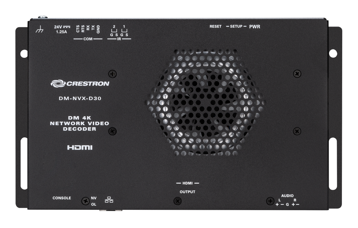 Crestron DM-NVX-D30 network AV decoder, top view