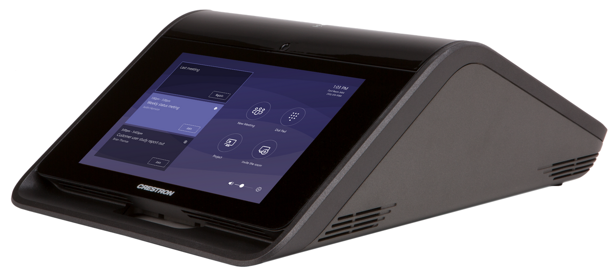 Crestron Mercury tabletop conference console supplied with the UC-M150-T Teams Rooms system