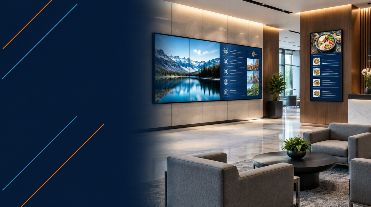 Information Display Solutions in India hero banner — Information Displays for Corporate AV's professional AV integration services across India