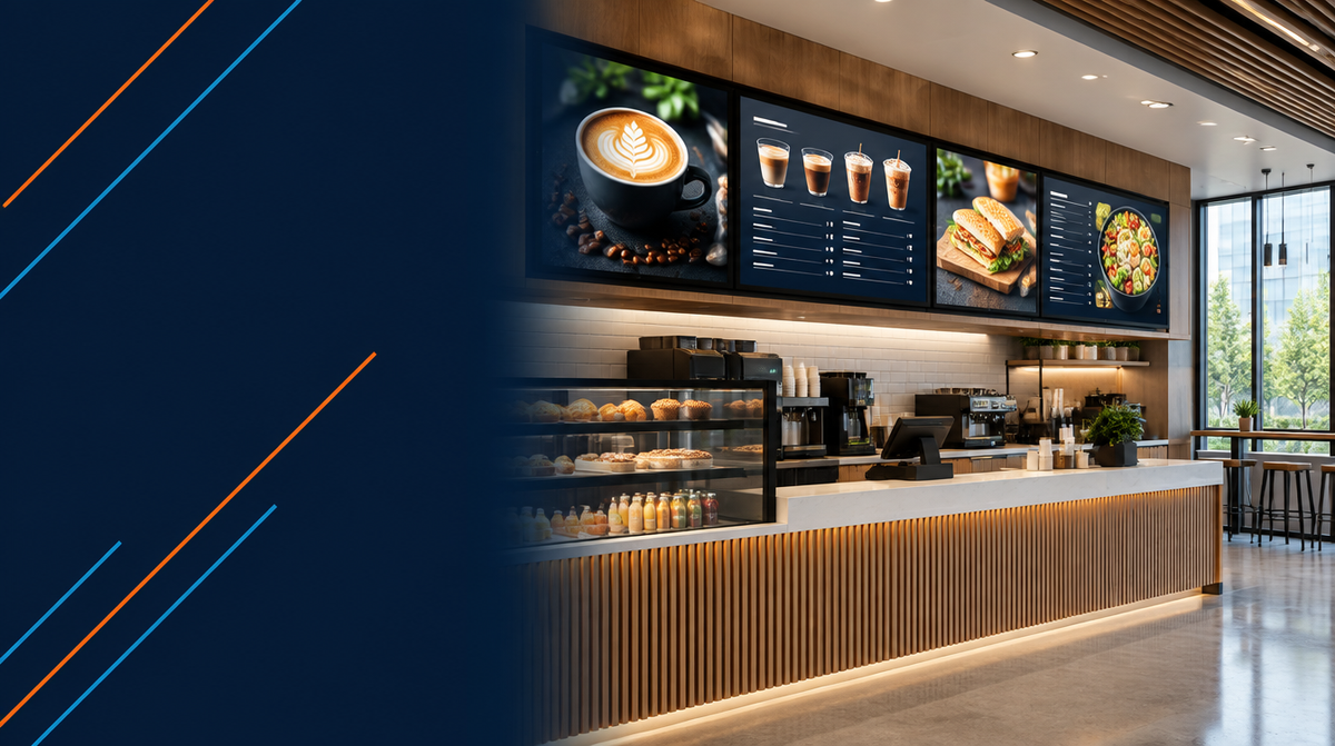 Digital Menu Board Solutions in India hero banner — Digital Menu Boards for Corporate AV's professional AV integration services across India