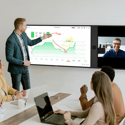 DTEN D7X Dual 75 dual 75-inch 4K touch collaboration system with a five-camera system - view 2