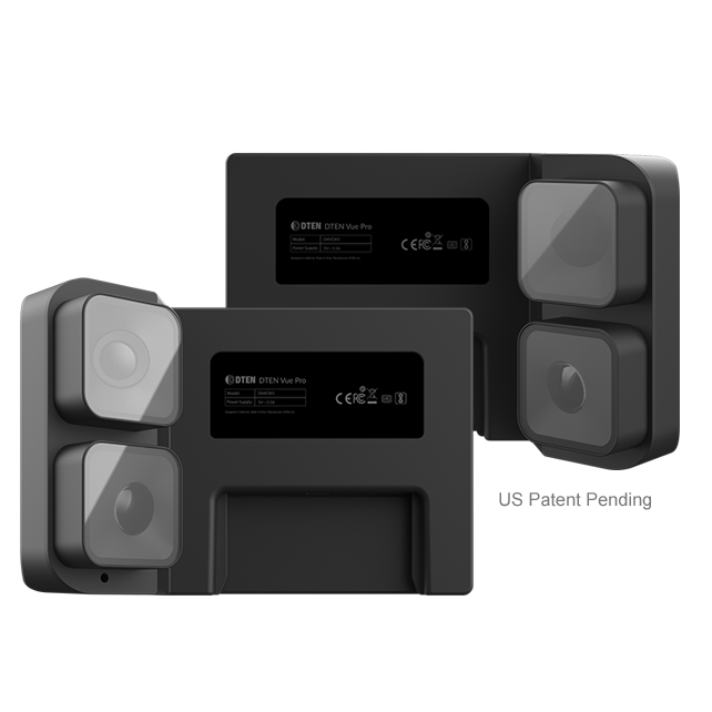 DTEN Vue Pro 4K multi-lens eye-level camera system for DTEN D7X boards - front view
