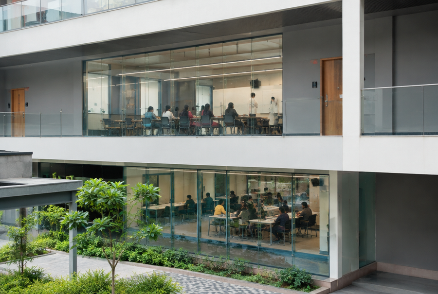 Range of education AV spaces in India from classrooms to lecture halls