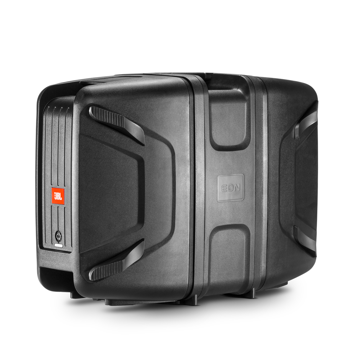 JBL EON208P portable PA system with an 8-channel mixer - angled view