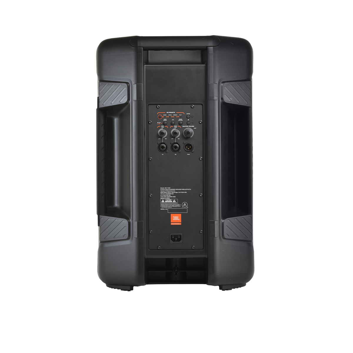 JBL IRX112BT (220V) powered 12-inch portable PA loudspeaker with Bluetooth - rear view