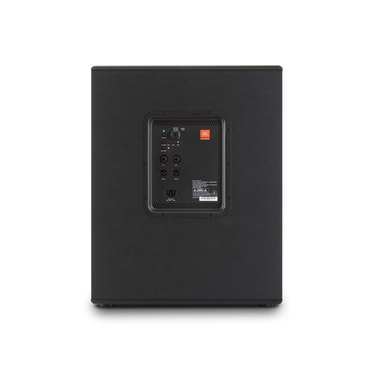 JBL IRX115S powered 15-inch subwoofer - rear view