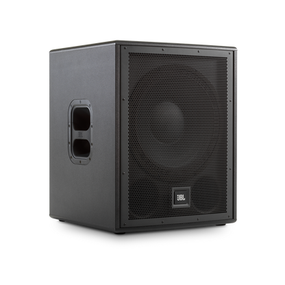 JBL IRX115S (220V) powered 15-inch subwoofer - angled view