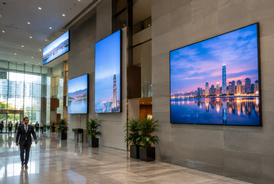 Range of LED display types in India from fine-pitch indoor panels to large outdoor walls