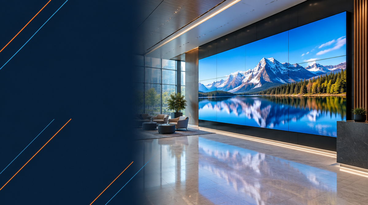 All-in-One LED Solutions for Business hero banner — All-in-One LED for Corporate AV's professional AV integration services across India