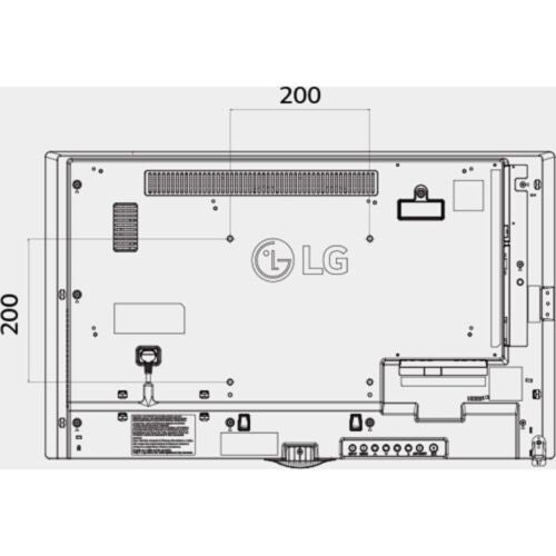 LG 32SM5KC: 32 Inch Digital Signage Display - dimensions diagram