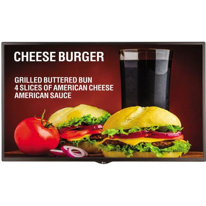 LG 32SM5KC: 32 Inch Digital Signage Display - front view with on-screen content