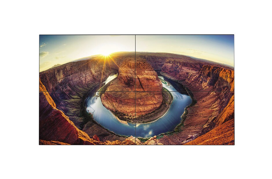 LG 49VM5C: 49 Inch Ultra Narrow Bezel Video Wall Display - front view with on-screen content