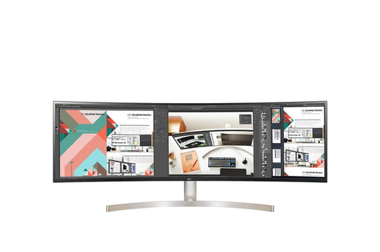 LG 49WL95C-WE: 49 Inch 32:9 Curved UltraWide Dual QHD Monitor with HDR10 - front view (1 of 3)