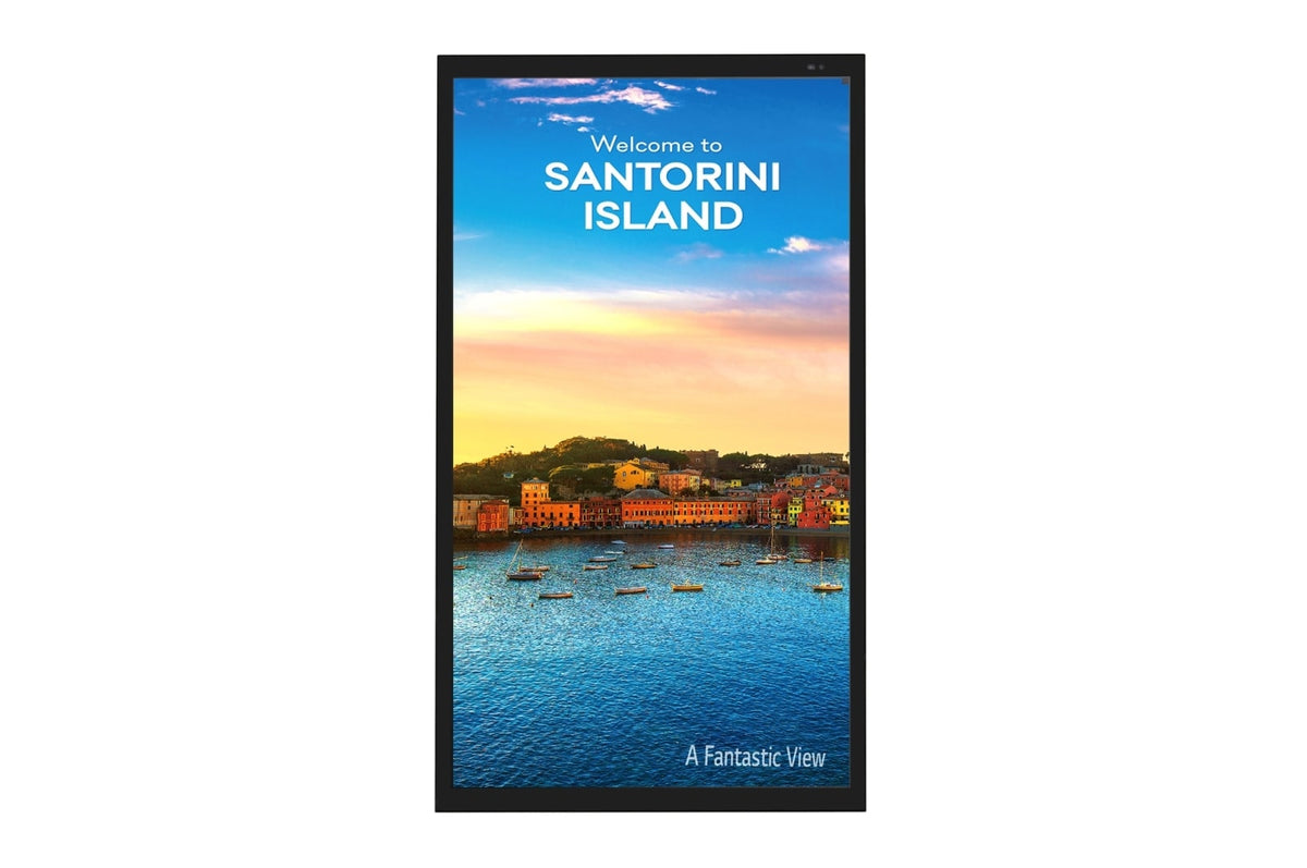 LG 49XE4F-M: 49 Inch IP56 Outdoor Signage Display - front view in portrait orientation (1 of 2)
