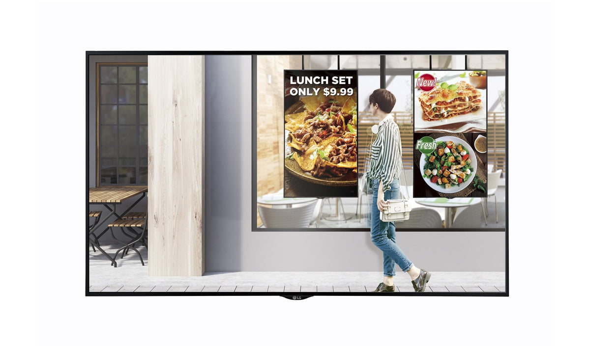 LG 49XS2E-B: 49 Inch High Brightness Window Facing Display - in-use view